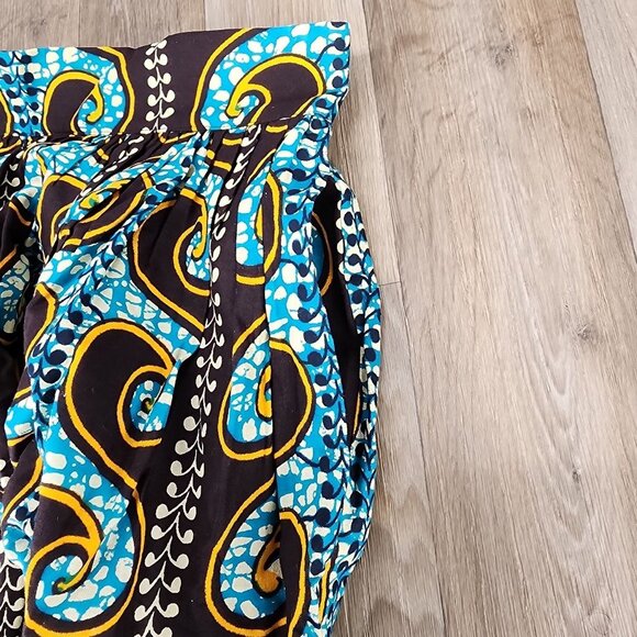 Chen Burkett XL Multicolor Ethnic Print‎ Circle A-Line Knee Length Skirt Pockets - Picture 3 of 7